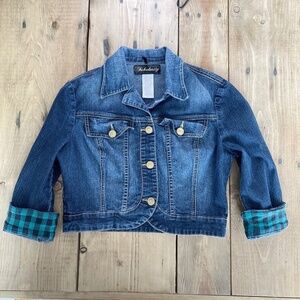 Fabulosity Girls‎ Denim Jacket Jean Blue Size: L